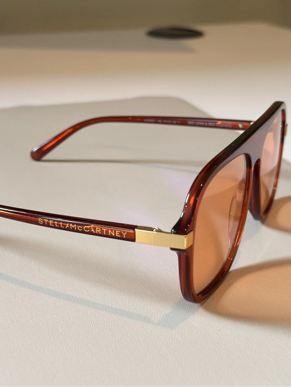 Stella McCartney SC4008I1 Oversized Sunglasses – Amber Brown